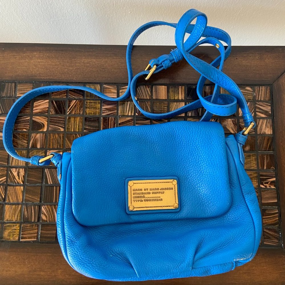 MARC BY MARC JACOBS Colbat Blue Flap Crossbody
